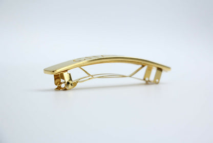 Chanel Vintage 98A Matte Gold-plated ‘CHANEL’ Hairpin