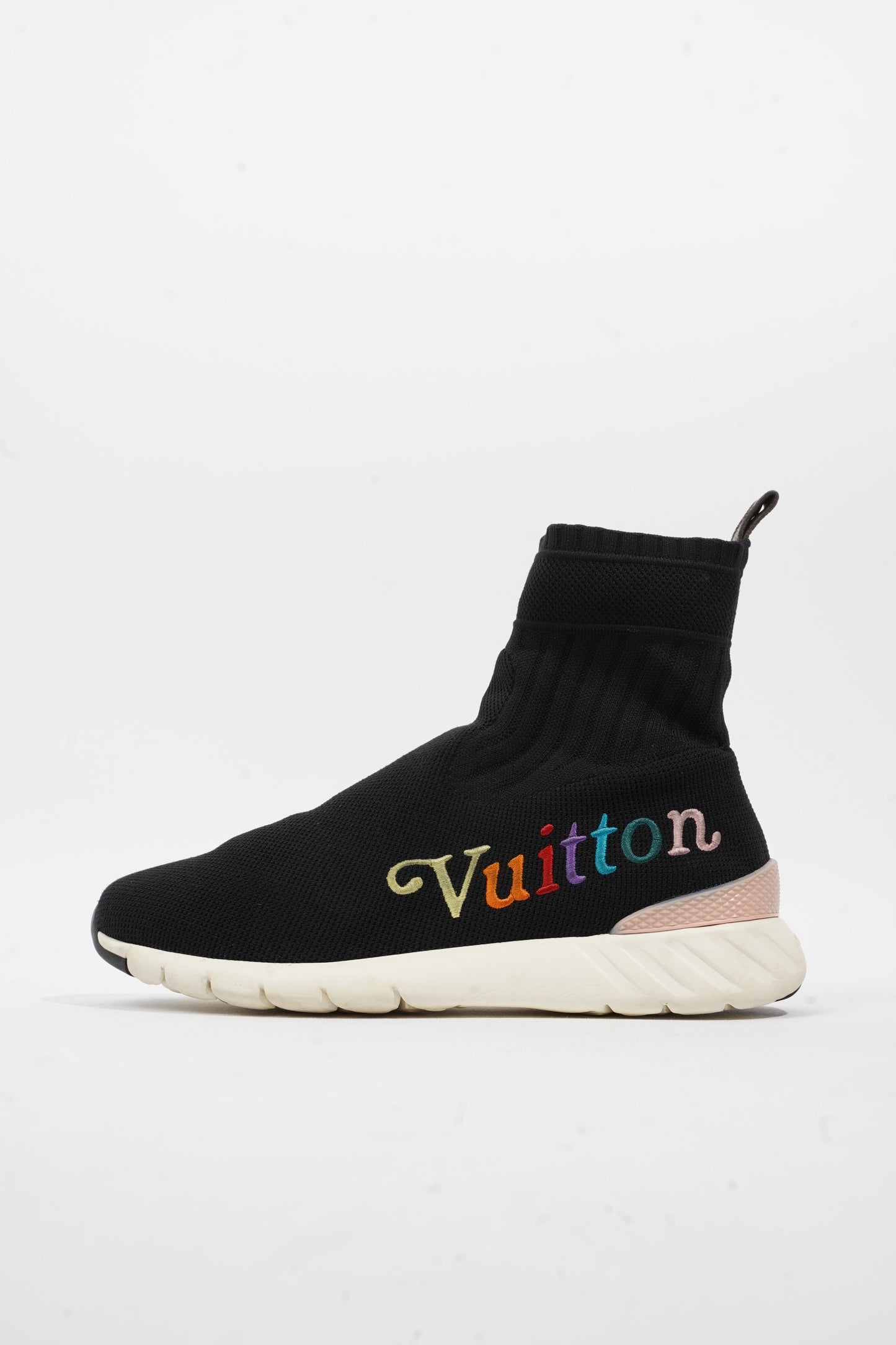 Louis Vuitton Logo Sock Runner Black / Multicolour Cotton EU 38.5 UK 5.5