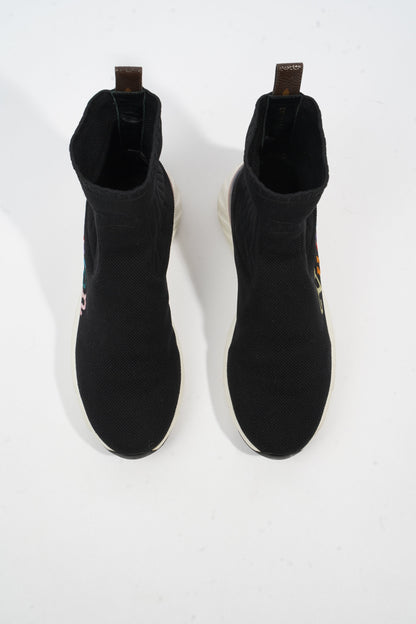 Louis Vuitton Logo Sock Runner Black / Multicolour Cotton EU 38.5 UK 5.5
