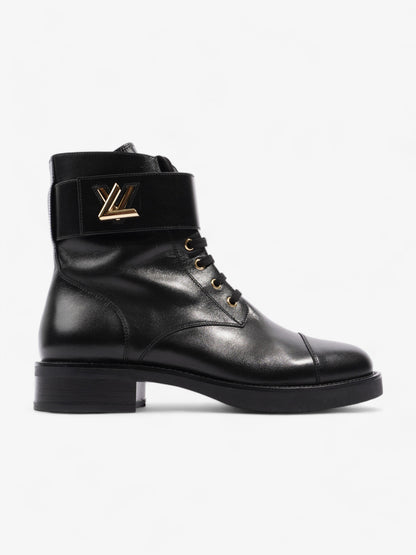 Louis Vuitton Wonderland Lace Up Boots Black Leather UK 40.5 UK 7.5