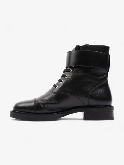 Louis Vuitton Wonderland Lace Up Boots Black Leather UK 40.5 UK 7.5