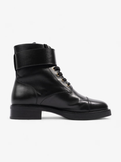 Louis Vuitton Wonderland Lace Up Boots Black Leather UK 40.5 UK 7.5