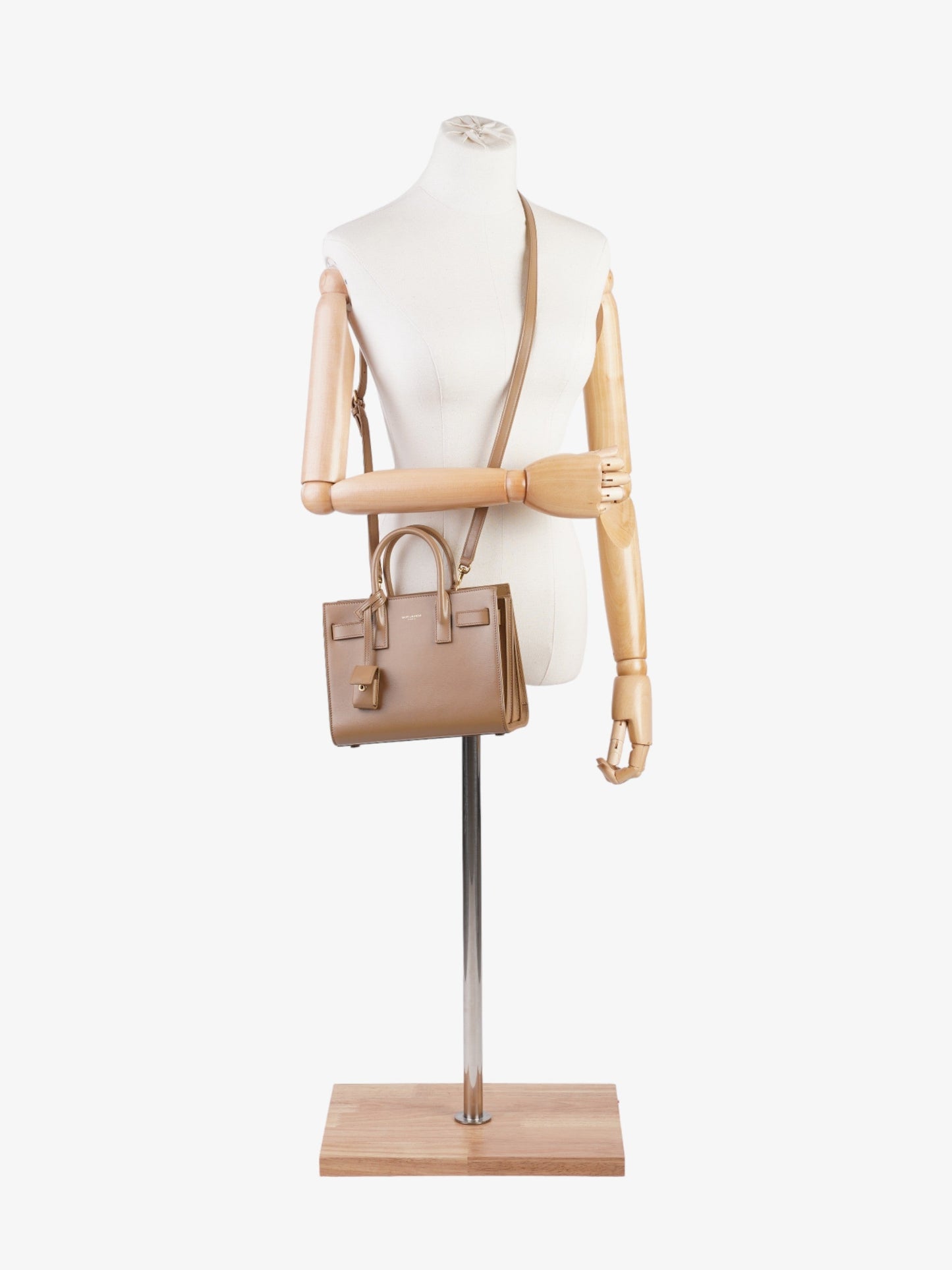 Saint Laurent Sac De Jour Dark Beige Calfskin Leather Nano
