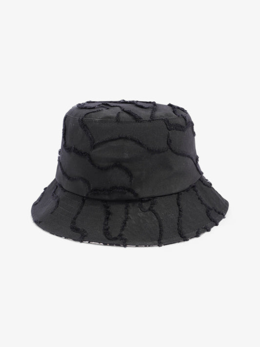 Christian Dior Camouflage Logo Bucket Hat Black Polyester 58