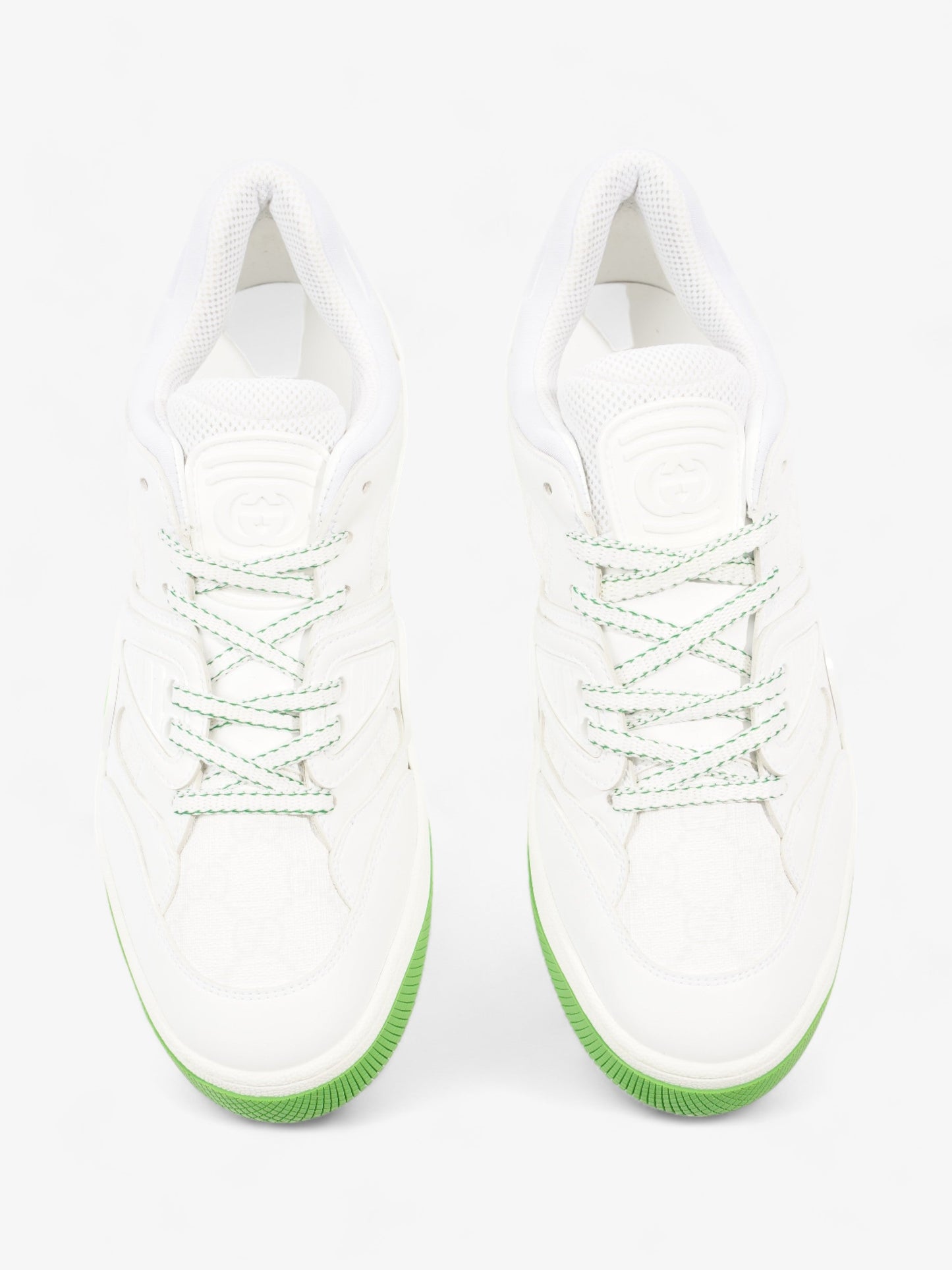 Gucci Demetra Basket Low Top White / Green Polyurethane EU 39.5 UK 6.5