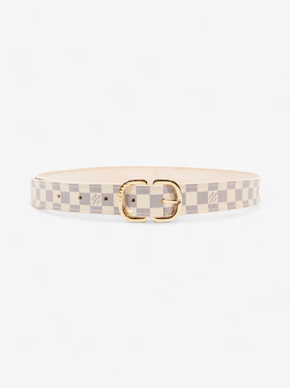 Louis Vuitton Thin Buckle Belt Damier Azur Coated Canvas 80cm 32"