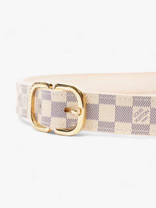 Louis Vuitton Thin Buckle Belt Damier Azur Coated Canvas 80cm 32"