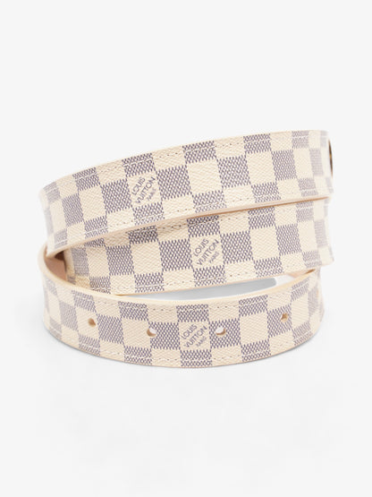 Louis Vuitton Thin Buckle Belt Damier Azur Coated Canvas 80cm 32"