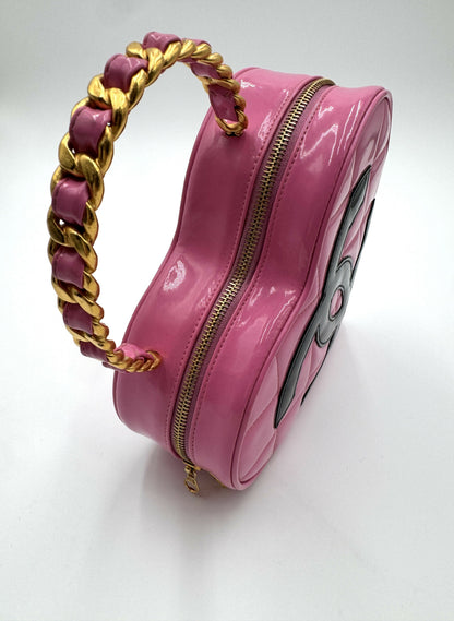 Chanel 1995 Vintage Barbie Pink Heart Vanity Bag