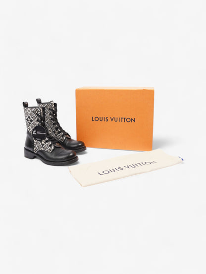 Louis Vuitton 1854 Boots Black / White Cotton EU 38 UK 5