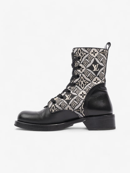 Louis Vuitton 1854 Boots Black / White Cotton EU 38 UK 5