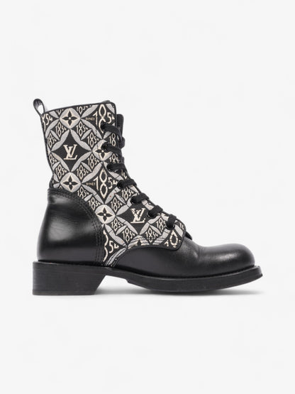 Louis Vuitton 1854 Boots Black / White Cotton EU 38 UK 5