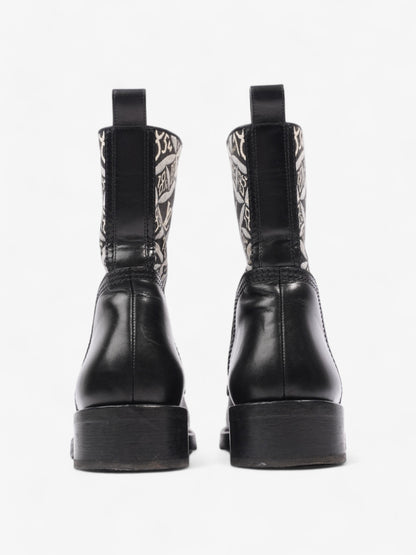 Louis Vuitton 1854 Boots Black / White Cotton EU 38 UK 5