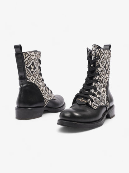 Louis Vuitton 1854 Boots Black / White Cotton EU 38 UK 5