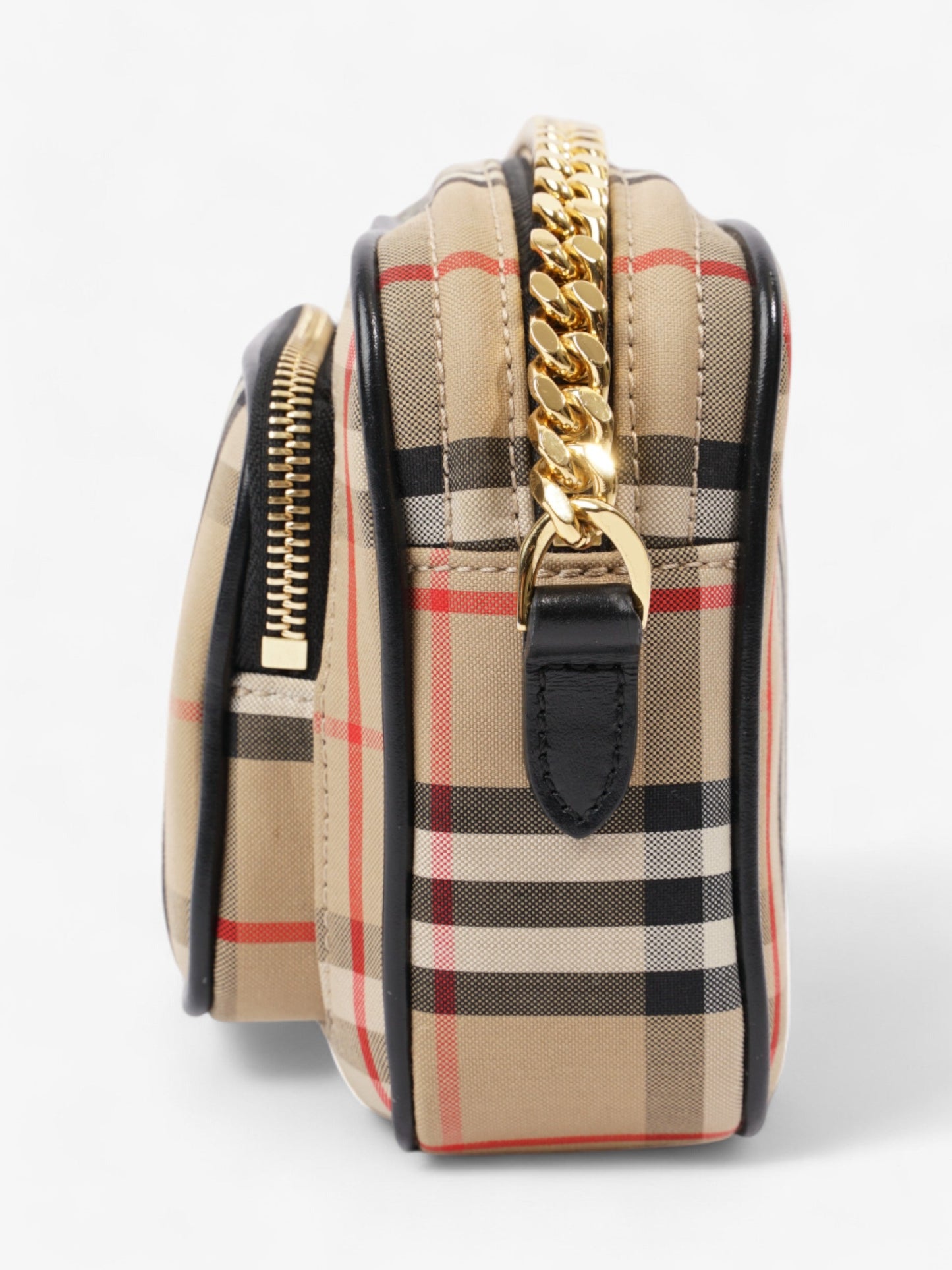 Burberry Camera Bag Vintage Check / Black Canvas Small