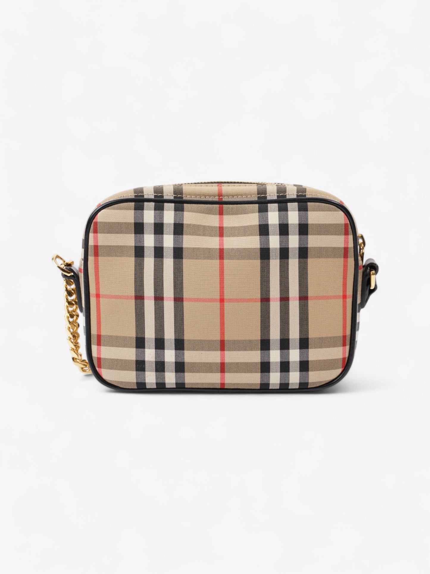 Burberry Camera Bag Vintage Check / Black Canvas Small