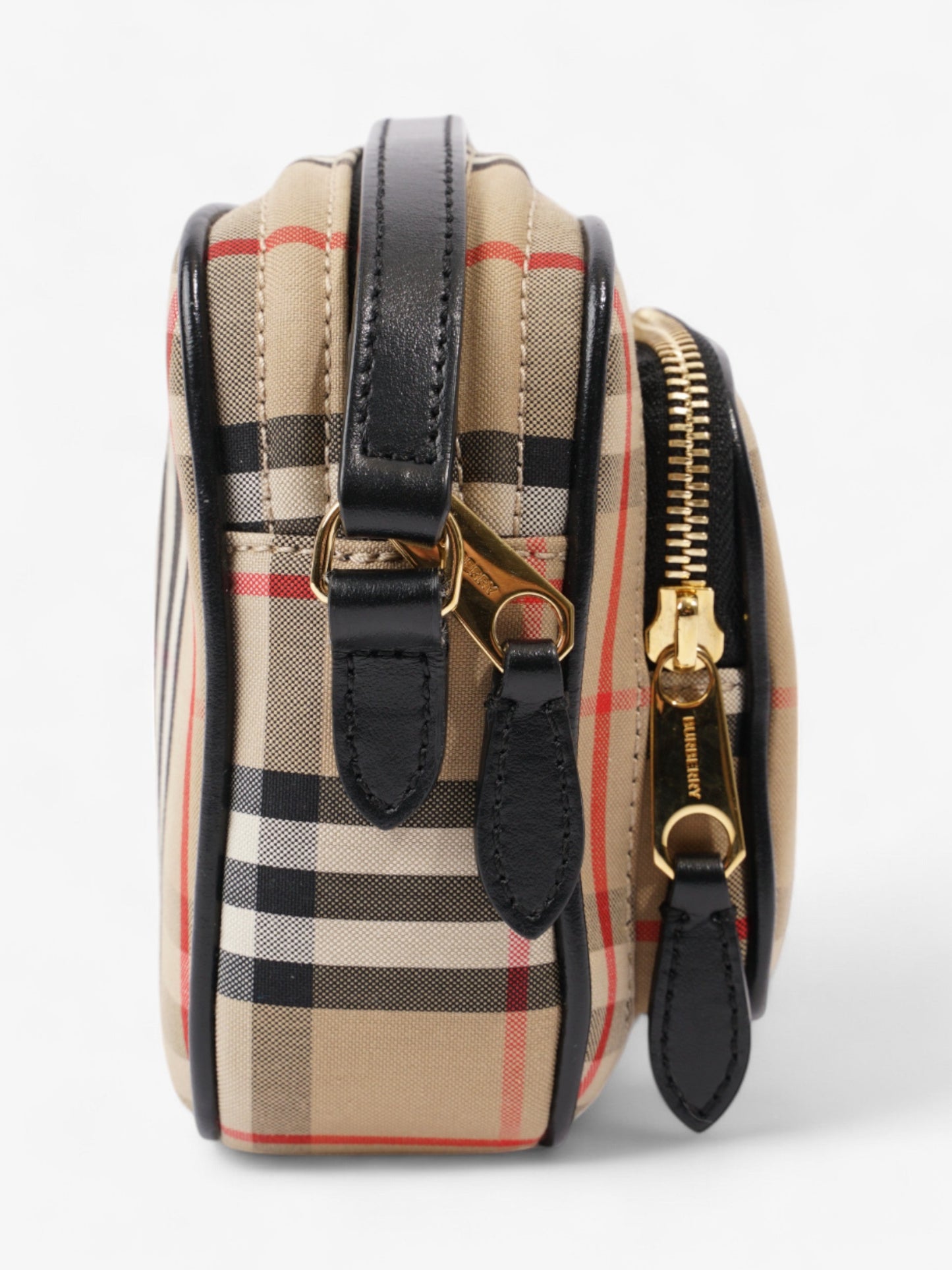 Burberry Camera Bag Vintage Check / Black Canvas Small