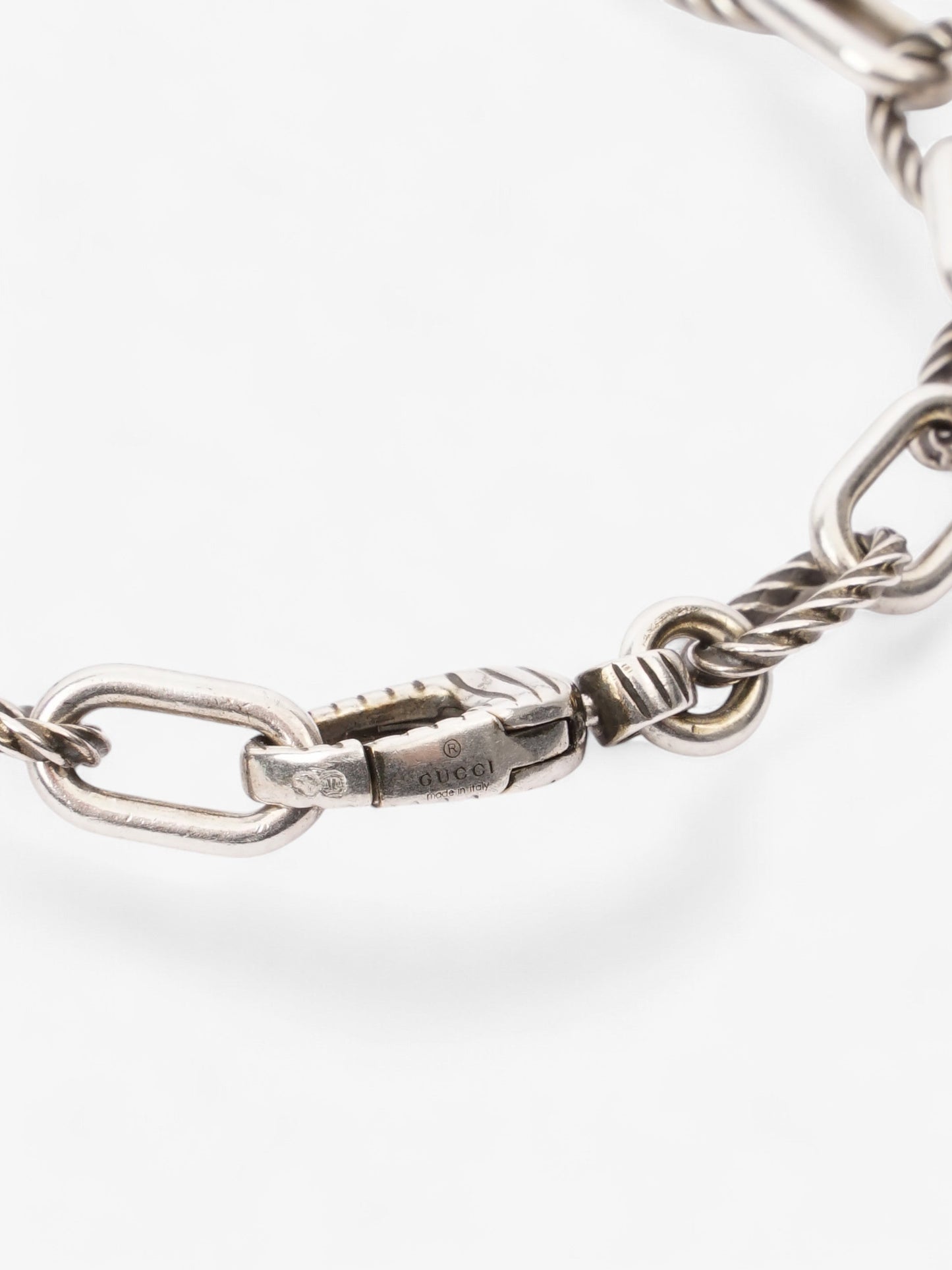 Gucci Interlocking G Chain Bracelet Silver Silver Sterling 16