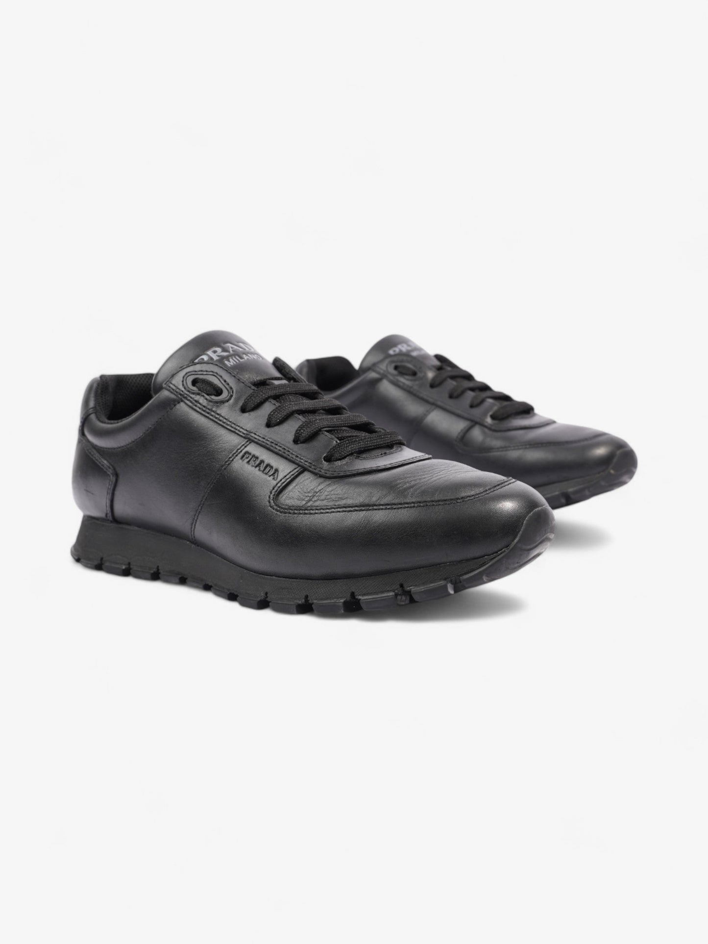 Prada Runners Black Leather EU 41 UK 7