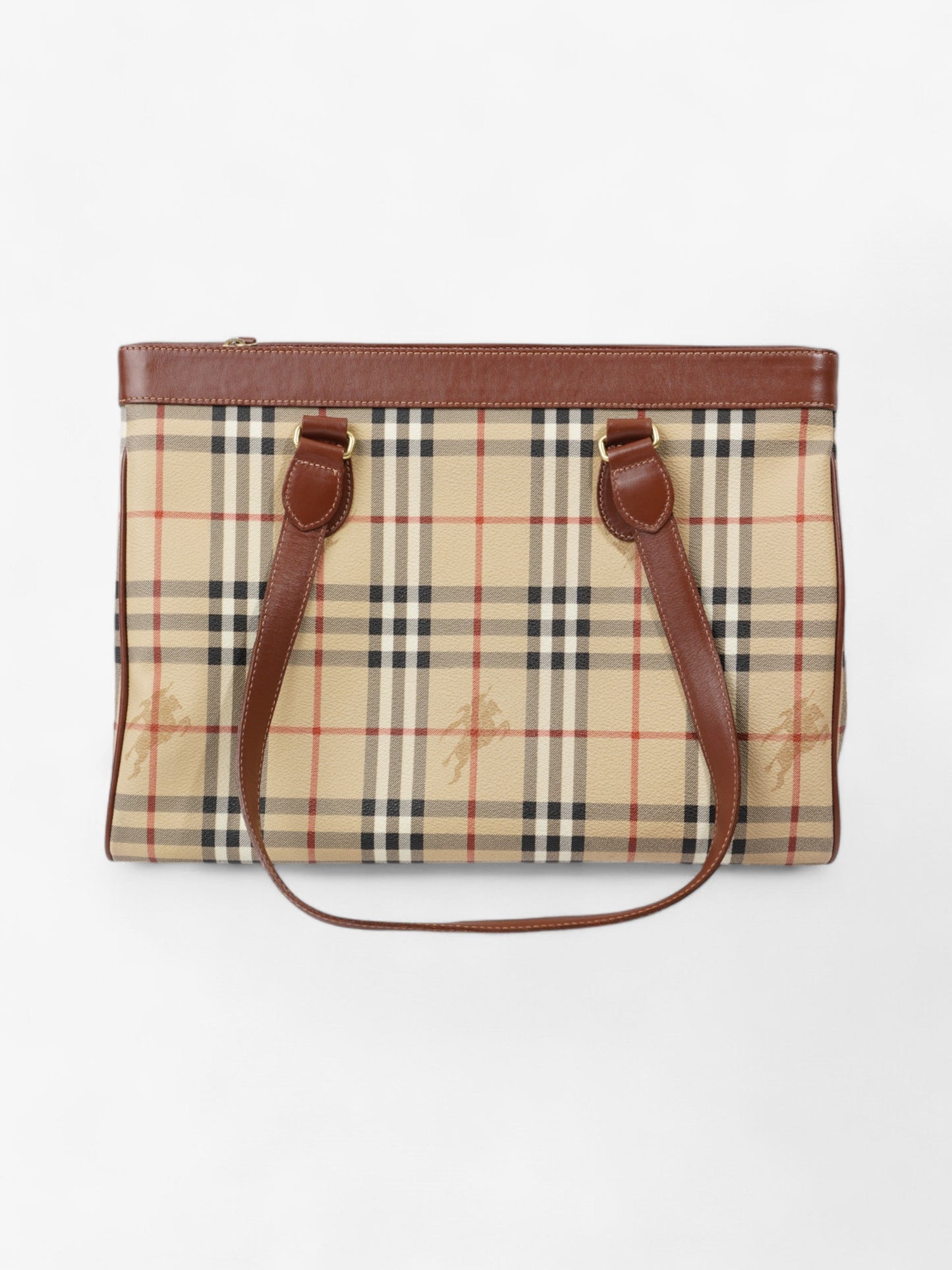 Burberry Check Tote Haymarket Check Canvas