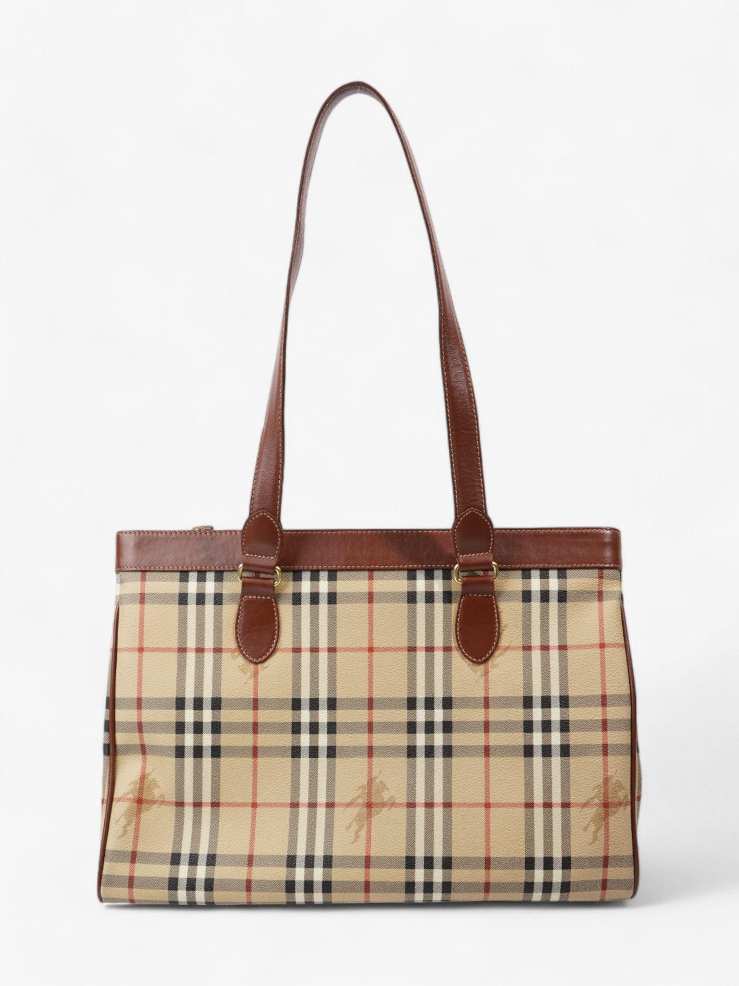Burberry Check Tote Haymarket Check Canvas