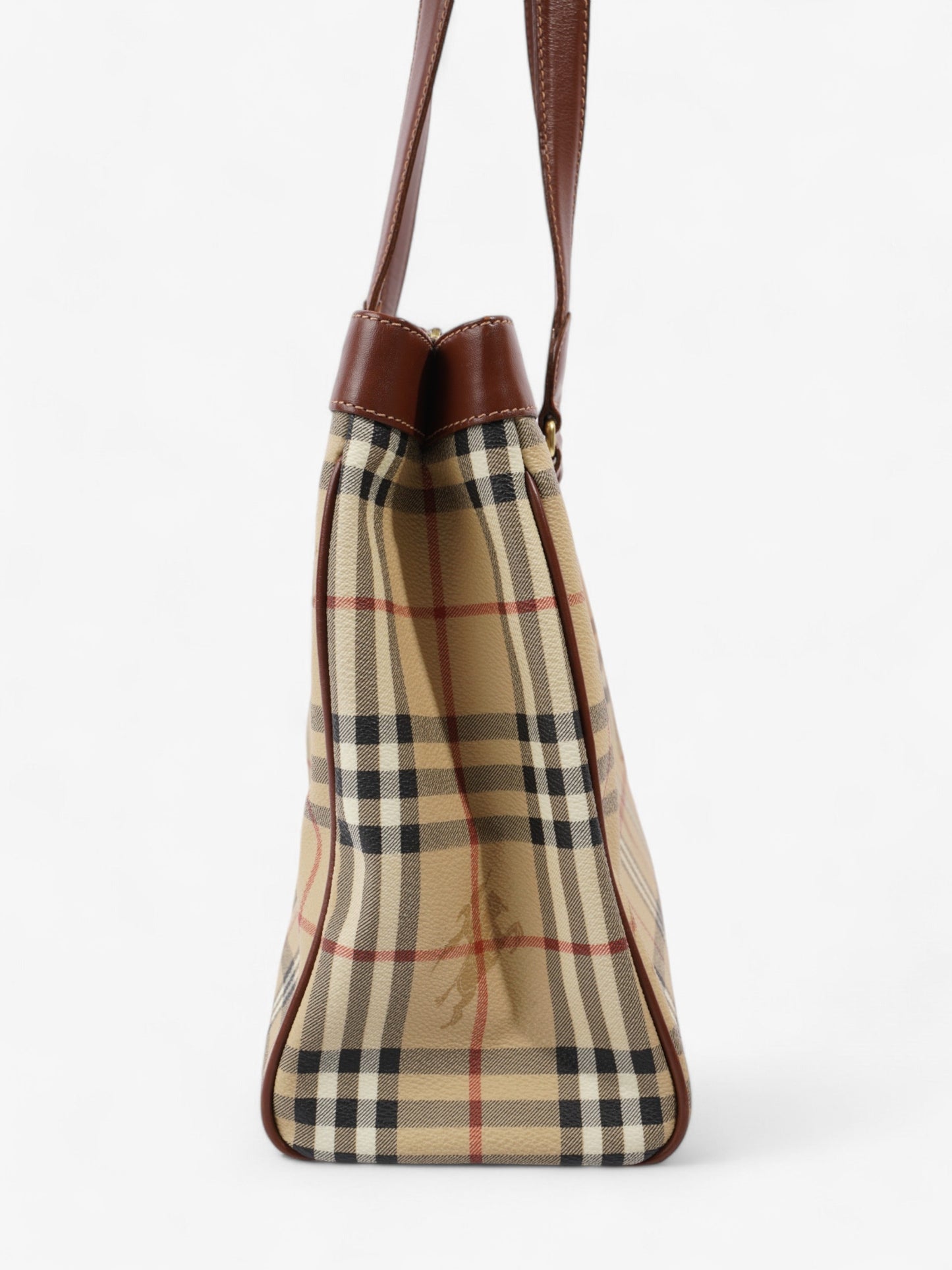 Burberry Check Tote Haymarket Check Canvas