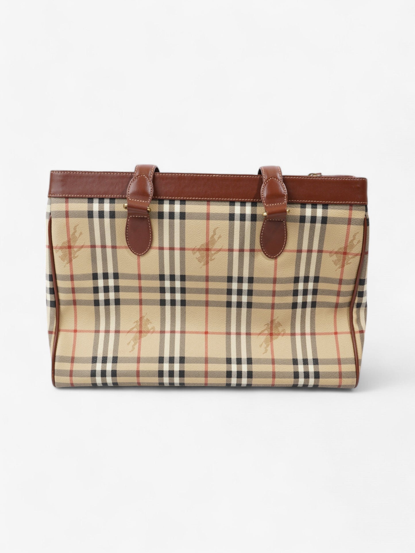Burberry Check Tote Haymarket Check Canvas