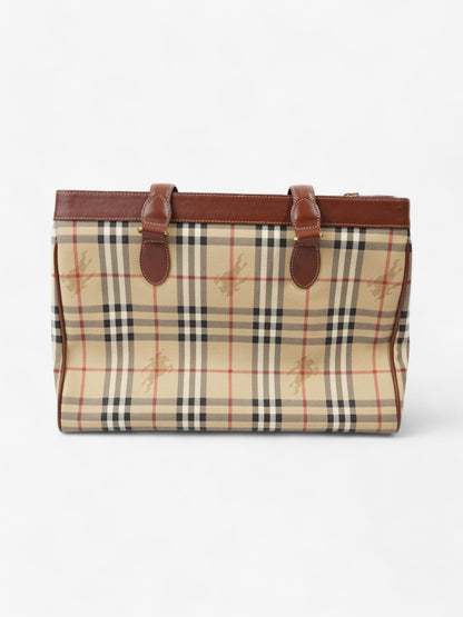 Burberry Check Tote Haymarket Check Canvas