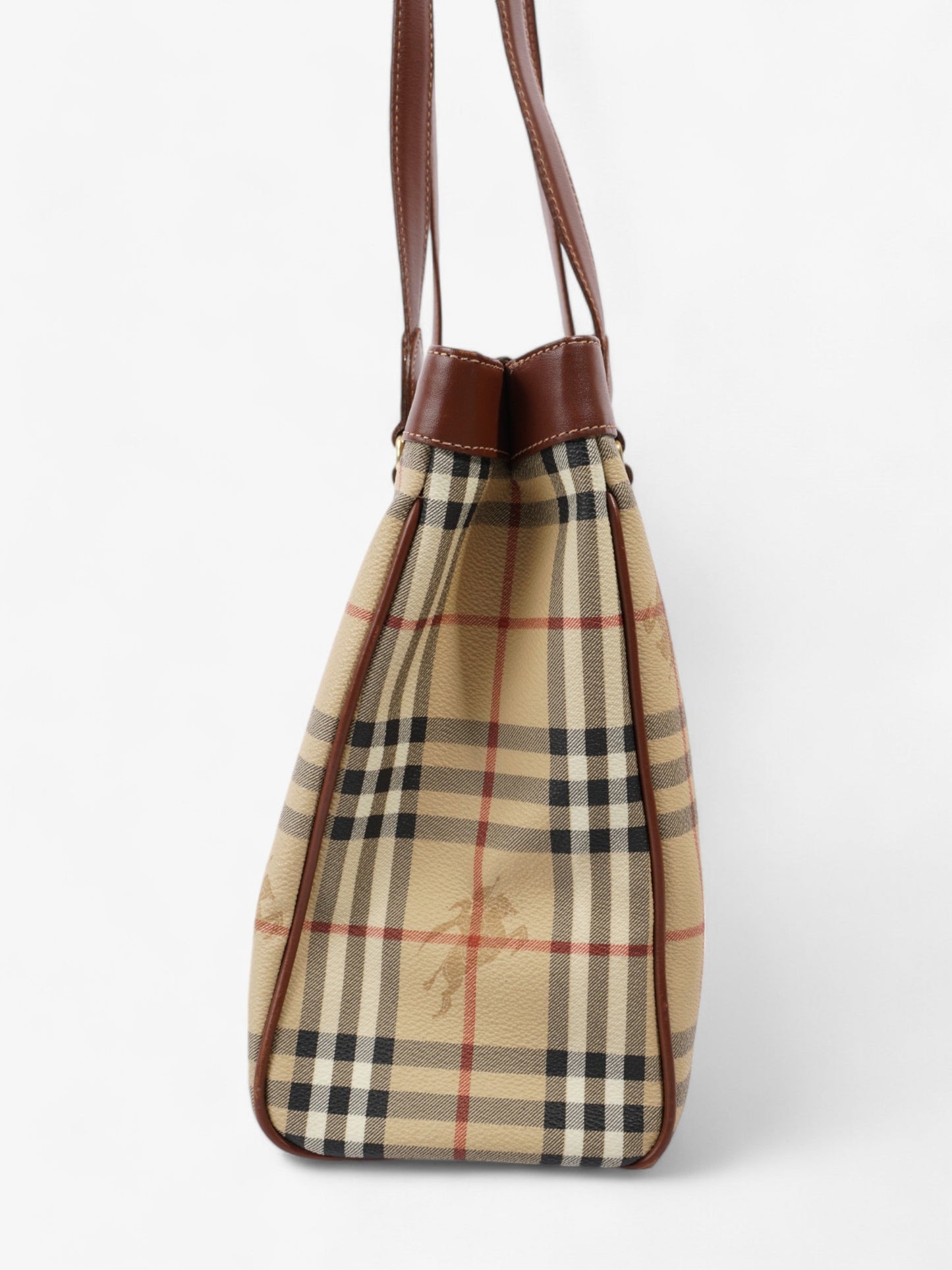 Burberry Check Tote Haymarket Check Canvas