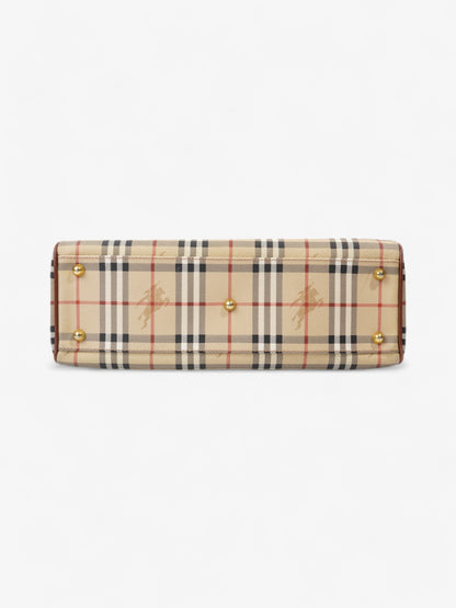 Burberry Check Tote Haymarket Check Canvas