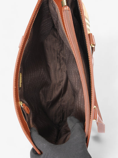 Burberry Check Tote Haymarket Check Canvas