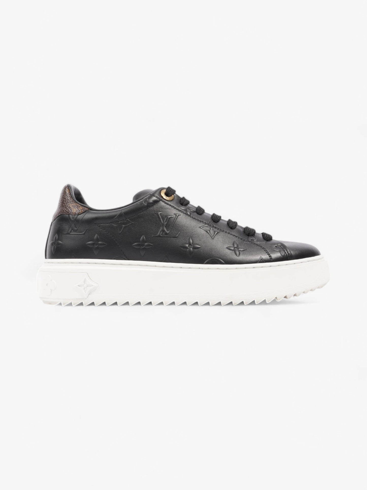 Louis Vuitton Time Out Sneakers Black / Monogram Leather EU 37 UK 4