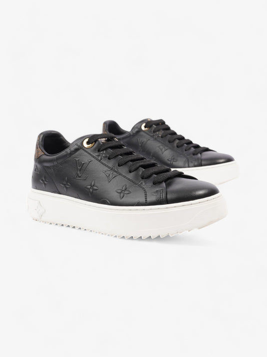 Louis Vuitton Time Out Sneakers Black / Monogram Leather EU 37 UK 4