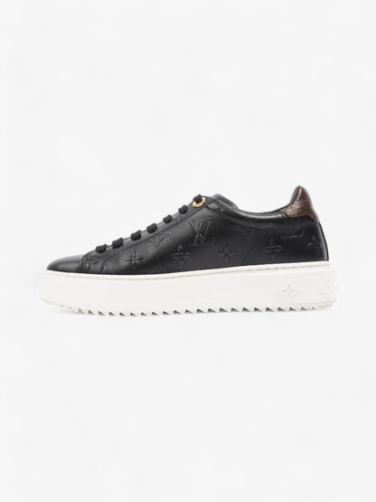 Louis Vuitton Time Out Sneakers Black / Monogram Leather EU 37 UK 4