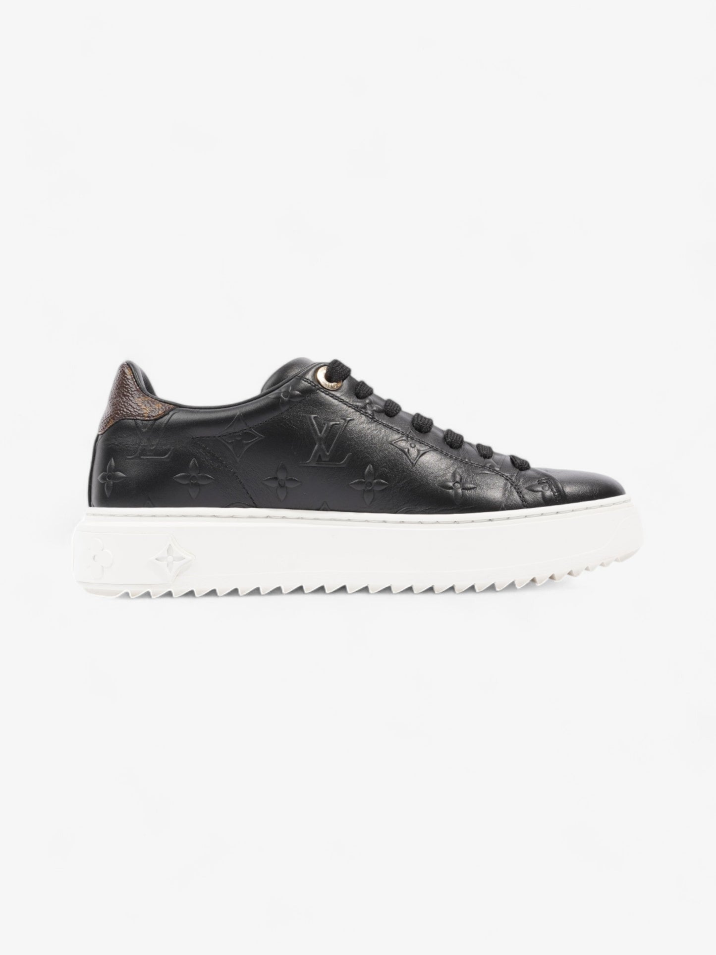 Louis Vuitton Time Out Sneakers Black / Monogram Leather EU 37 UK 4