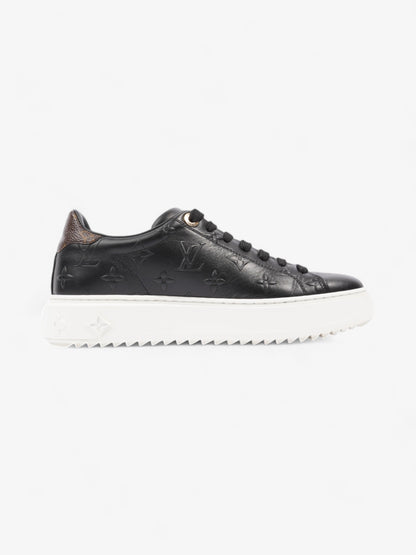 Louis Vuitton Time Out Sneakers Black / Monogram Leather EU 37 UK 4