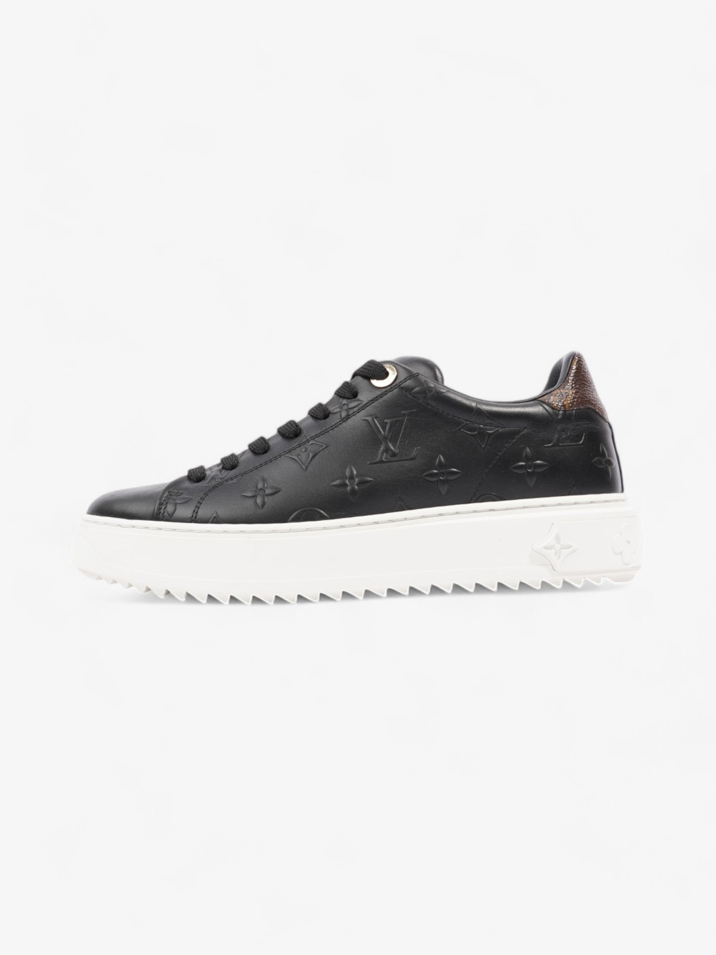 Louis Vuitton Time Out Sneakers Black / Monogram Leather EU 37 UK 4