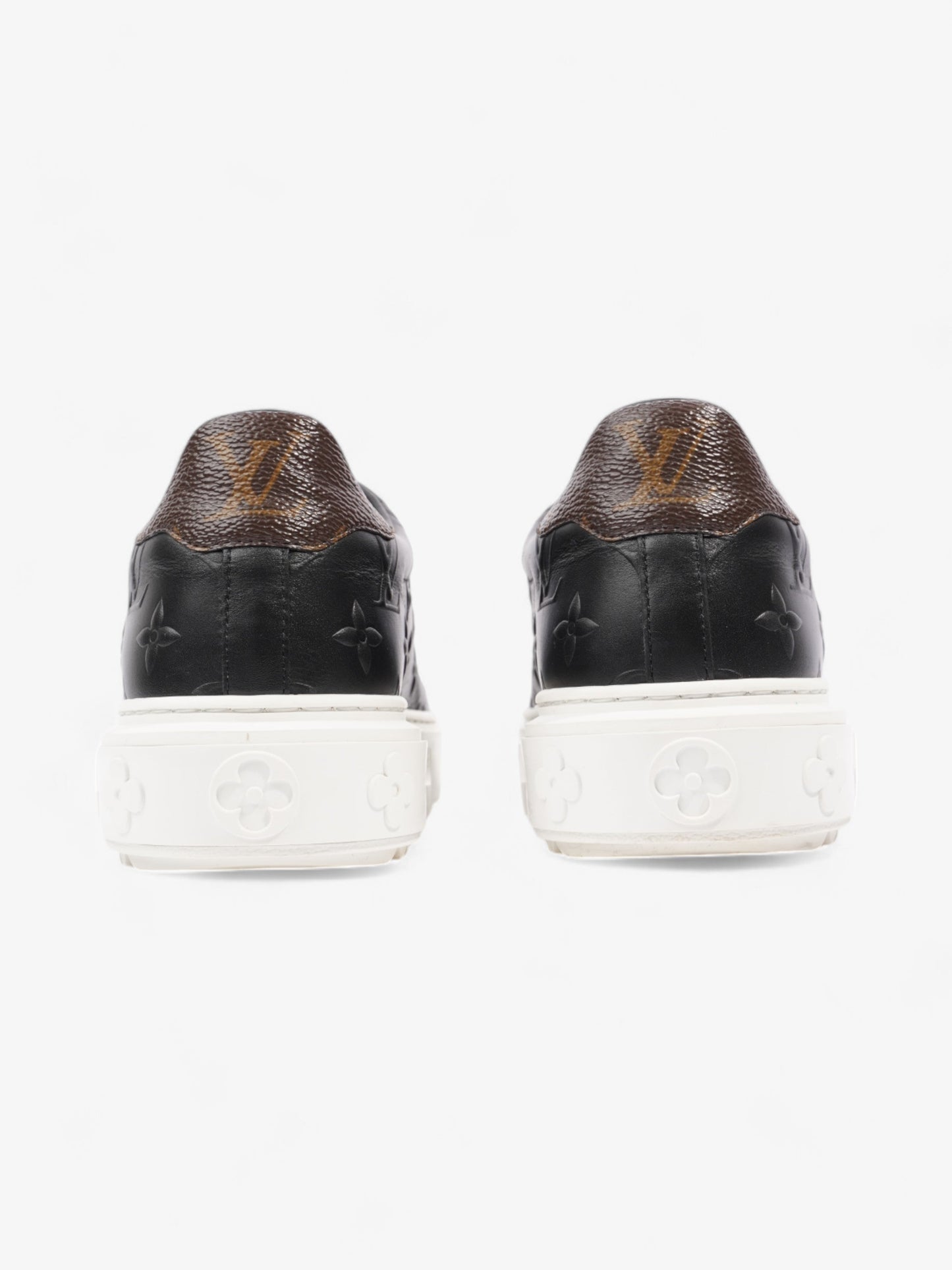 Louis Vuitton Time Out Sneakers Black / Monogram Leather EU 37 UK 4