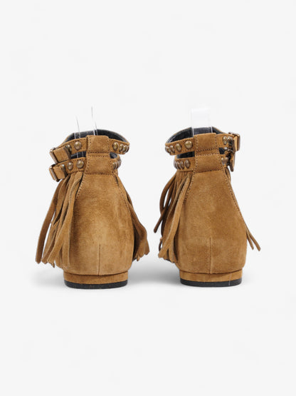 Saint Laurent Tassel Sandals Brown Suede EU 35.5 UK 2.5