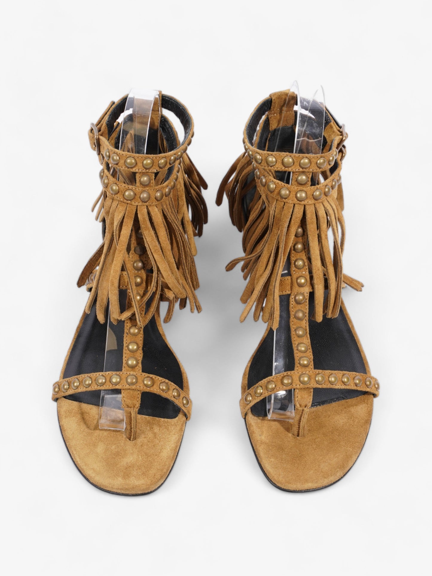 Saint Laurent Tassel Sandals Brown Suede EU 35.5 UK 2.5