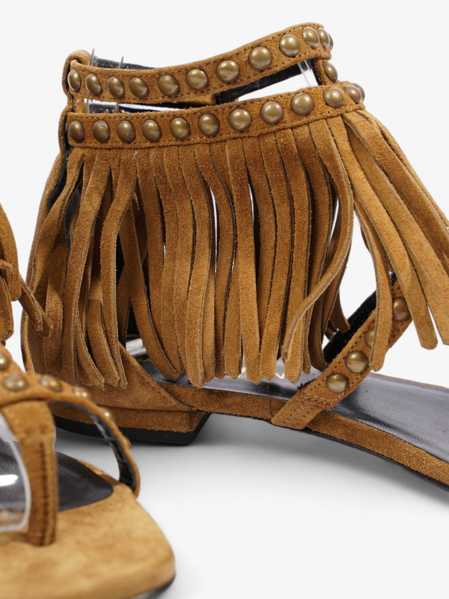 Saint Laurent Tassel Sandals Brown Suede EU 35.5 UK 2.5