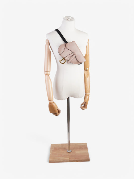 Christian Dior Saddle Belt Bag Rose Beige  Calfskin Leather