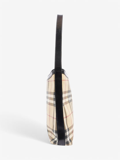 Burberry Shoulder Bag Check Coated Canvas
