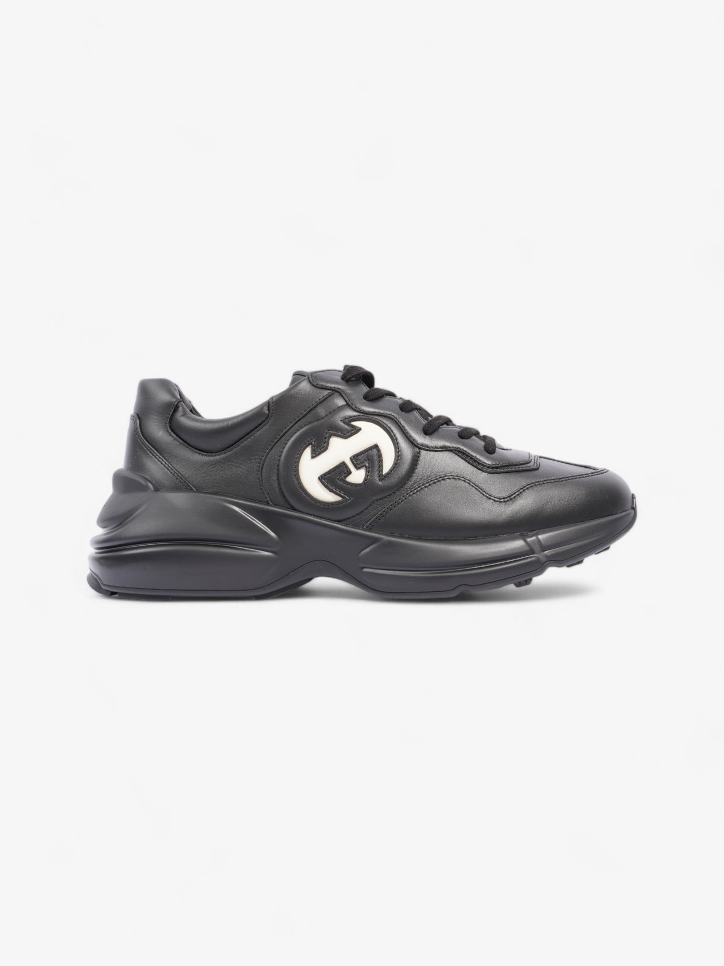 Gucci Rython Sneakers Black / White Leather EU 43 UK 9