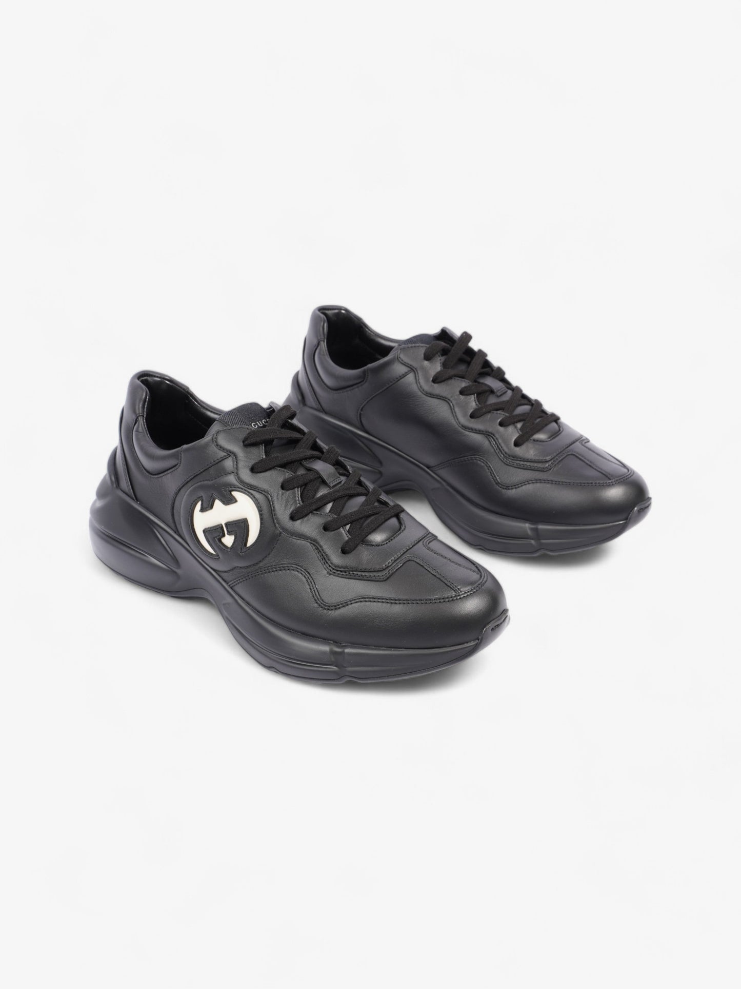 Gucci Rython Sneakers Black / White Leather EU 43 UK 9