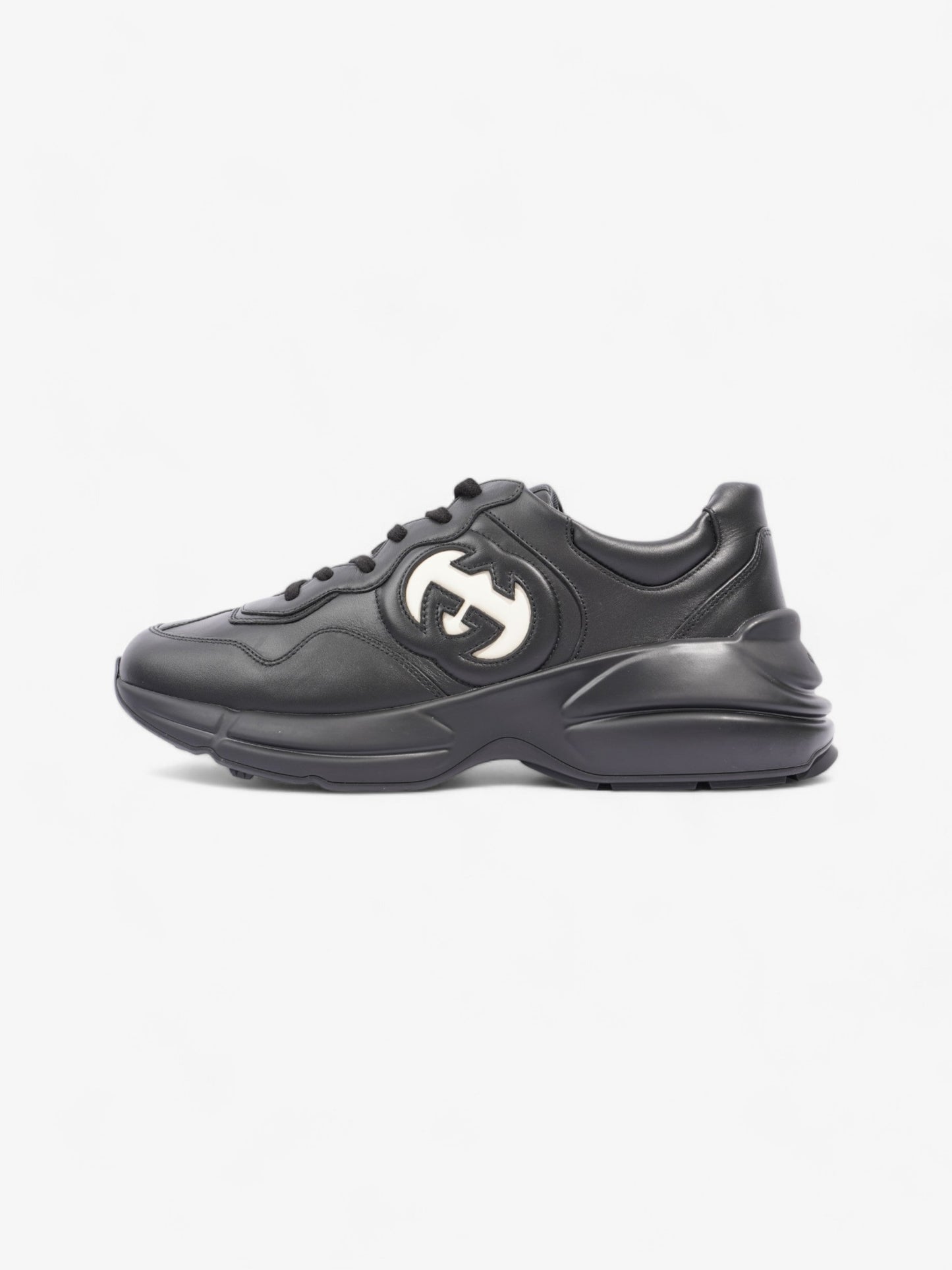 Gucci Rython Sneakers Black / White Leather EU 43 UK 9