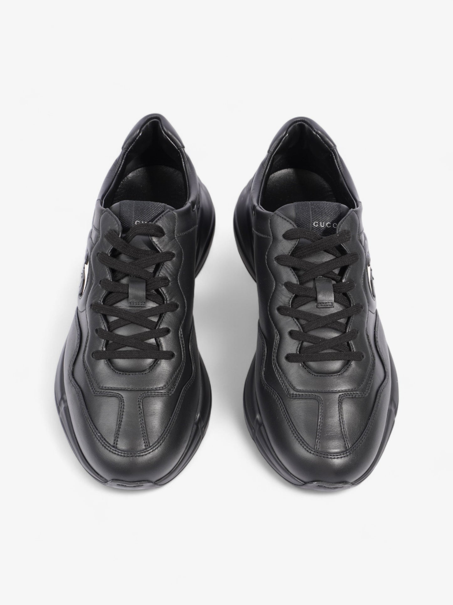 Gucci Rython Sneakers Black / White Leather EU 43 UK 9