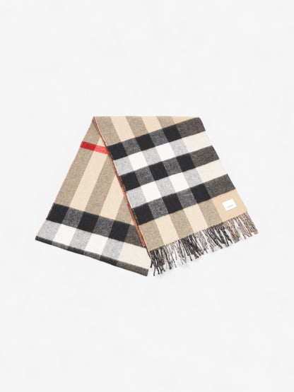 Burberry Reversible Scarf House Check / Brown Cashmere