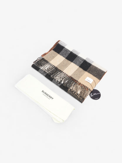 Burberry Reversible Scarf House Check / Brown Cashmere