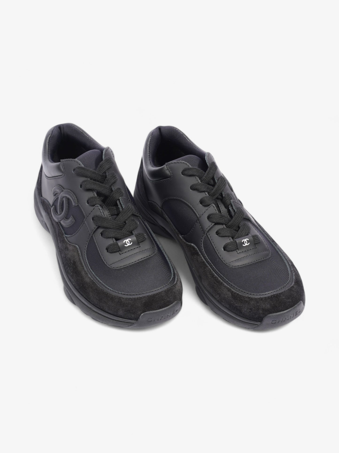 Chanel CC Logo Black Suede EU 37 UK 4